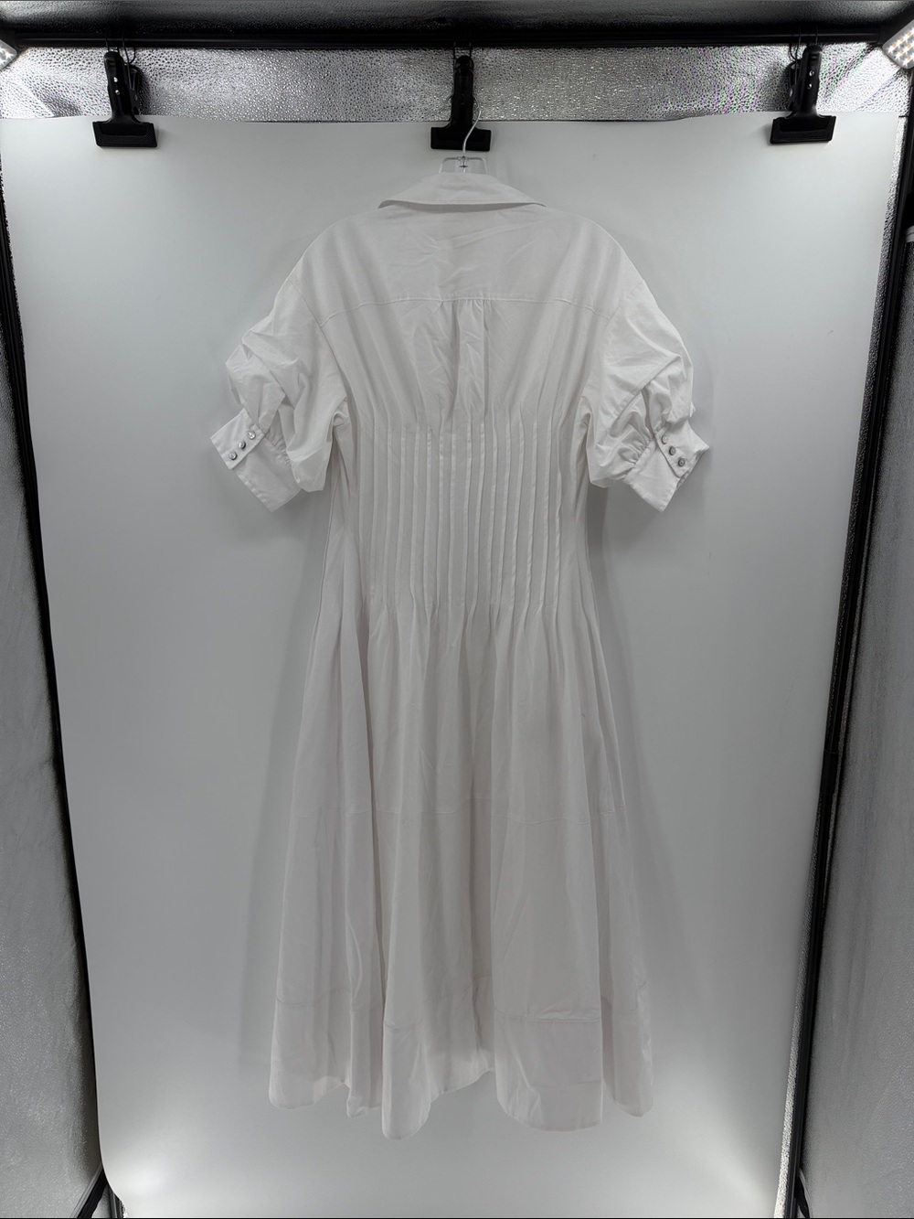 Cinq A Sept Women's Monty Pleated Midi Dress - White - 8 - New with tags - Picture 12 of 13